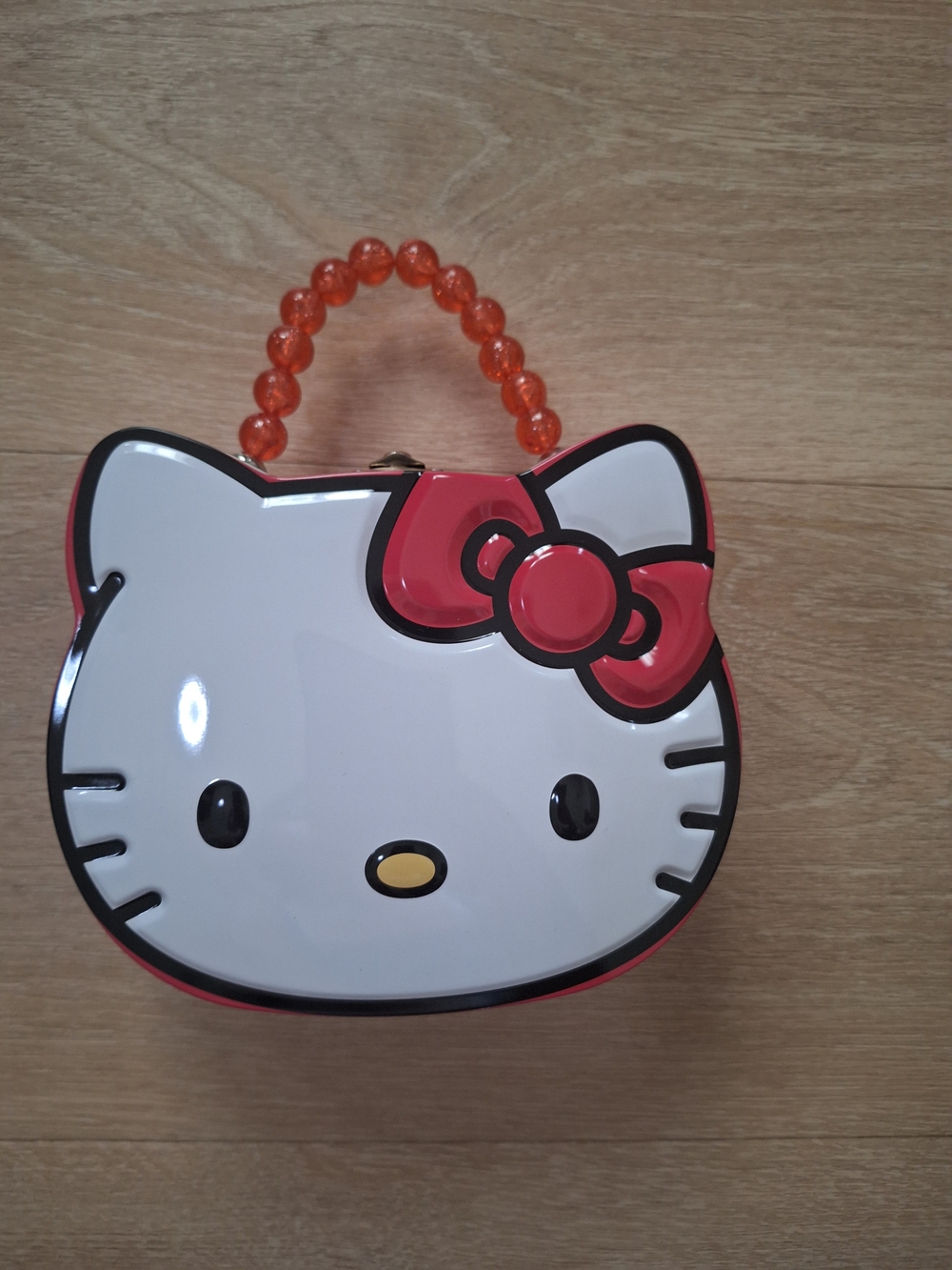 Hello Kitty Head-shaped Tin Carry All One Purse Or Lunch Box
